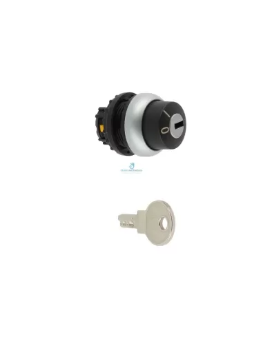 Eaton M22-ws 2-position key selector switch, flat, MS1, impulse